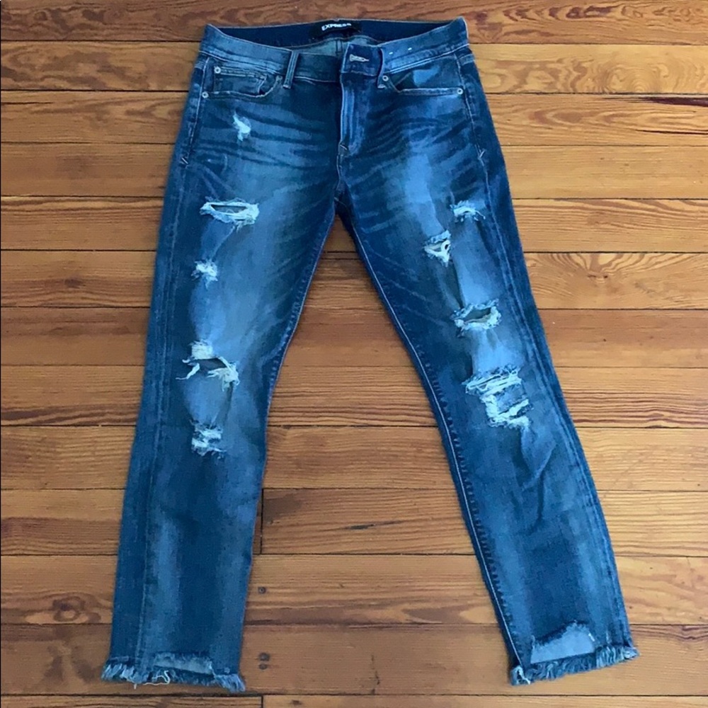 Barely worn skinny ankle mid-rise Express jeans